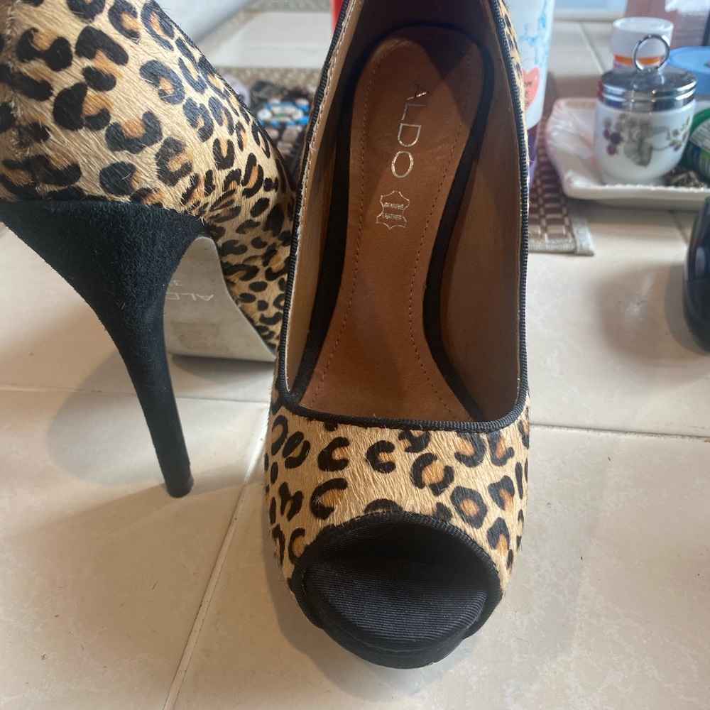 Aldo leopard print heels